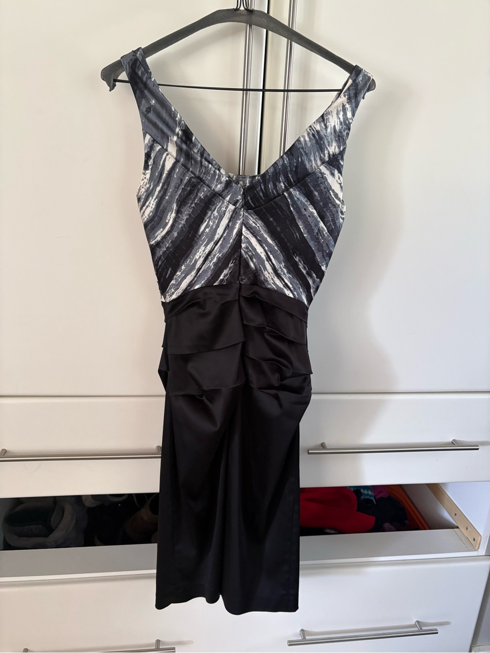 Sleeveless Dress with Marble Print Bodice Women Size XS - Picture 6 of 6